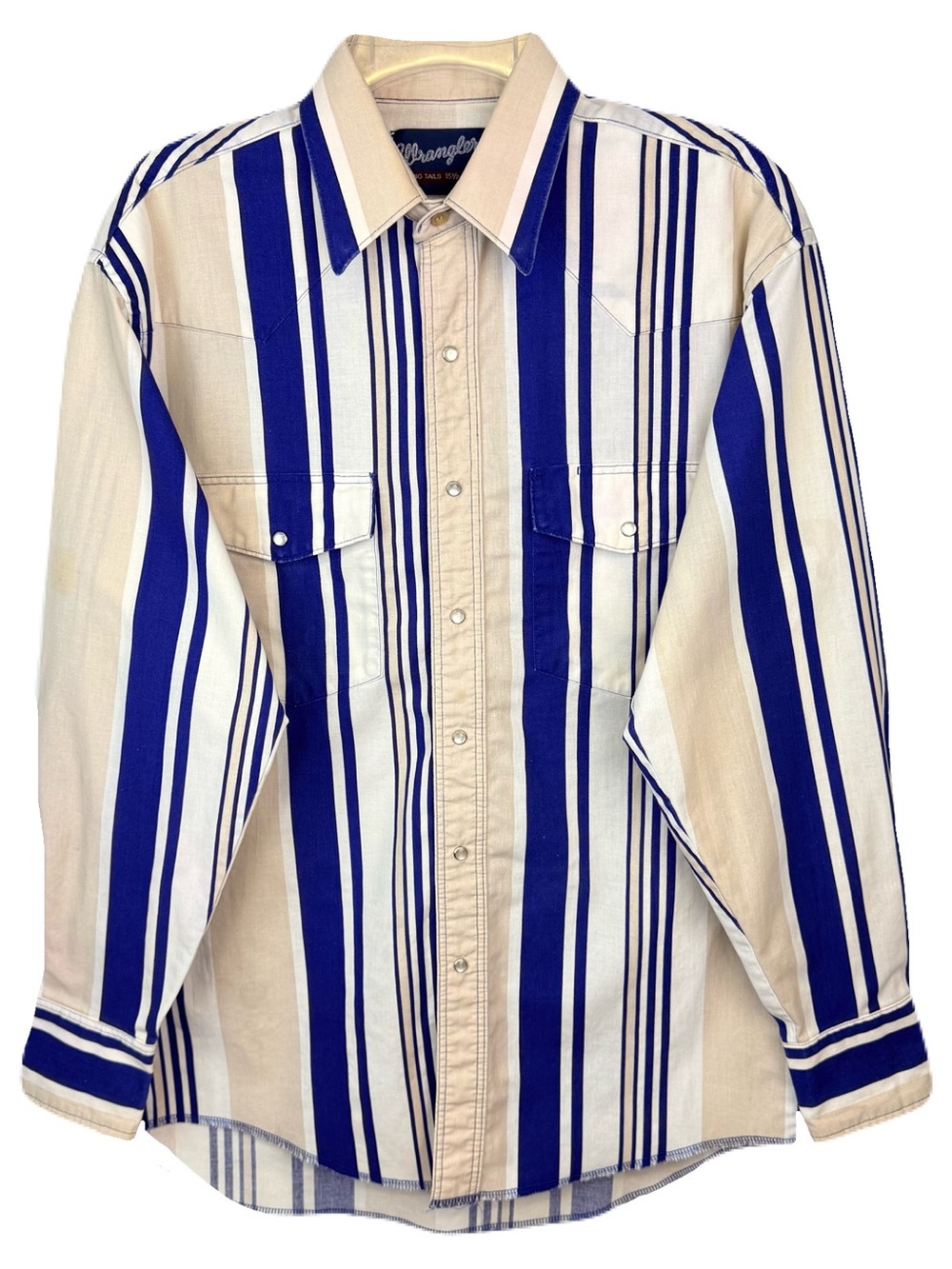 Rare Vintage 90s Wrangler Pearl Snap Long Sleeve Button-Up Western Shirt